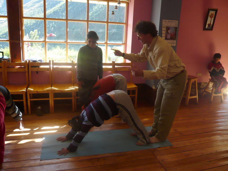 Housemother yoga class